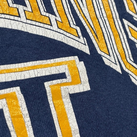 Vintage 1980 Teaching University Blue 80s Crewneck Pullover Sweatshirt - Picture 5 of 7